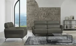 uno Sofa 3-sitzig Messina | Grundfunktion, Steingrau