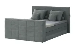 uno TV-Motor-Boxspringbett mit motorischer TV-Halterung Dillon 2 | Dunkelgrau, Grau