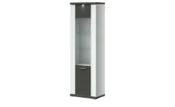 uno Vitrine Titan | Weiß, hochglanz, Graphit, links