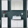 uno Waschbeckenunterschrank Polsensee | Betonoptik, Weiß