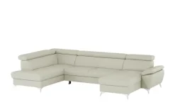 uno Wohnlandschaft mit verstellbarem Kopfteil Apollo | Creme, links