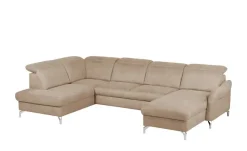uno Wohnlandschaft Wildleder-Optik Basel | Beige, links