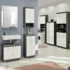 Unterschrank SCHLOONSEE, Breite 74cm, 2 Tür, 1 Schubkasten, 2 Fächer, MDF-Front in verschiedenen Farben erhältlich, Badmöbel, Badschrank, Kommode, Bad Schloonsee | hochglanz