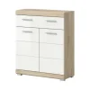 Unterschrank SCHLOONSEE, Breite 74cm, 2 Tür, 1 Schubkasten, 2 Fächer, MDF-Front in verschiedenen Farben erhältlich, Badmöbel, Badschrank, Kommode, Bad Schloonsee | Eiche Sonoma (Nachbildung), Weiß, hochglanz