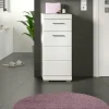 Unterschrank SCHLOONSEE, Breite 37cm, 1 Tür, 1 Schubkasten, 2 Fächer, MDF-Front in verschiedenen Farben erhältlich, Badmöbel, Badschrank, Kommode, Bad Schloonsee | Weiß, hochglanz