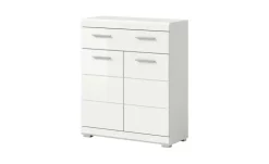 Unterschrank SCHLOONSEE, Breite 74cm, 2 Tür, 1 Schubkasten, 2 Fächer, MDF-Front in verschiedenen Farben erhältlich, Badmöbel, Badschrank, Kommode, Bad Schloonsee | Weiß, hochglanz