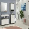 Unterschrank SCHLOONSEE, Breite 37cm, 1 Tür, 1 Schubkasten, 2 Fächer, MDF-Front in verschiedenen Farben erhältlich, Badmöbel, Badschrank, Kommode, Bad Schloonsee | hochglanz