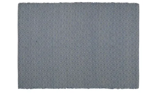 URBANARA Webteppich Padrelo | 90x130 cm, Blau, Beige
