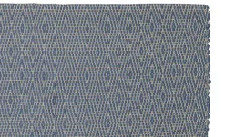 URBANARA Webteppich Padrelo | 90x130 cm, Blau, Beige