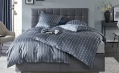 vanDoorn Motor-Boxspringbett mit Bettkasten Ohio | Grau, 160 cm