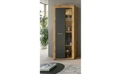Vitrine Bardenas | Eiche (Nachbildung), Grau | Höffner