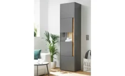 Vitrine Cande | 3 Stück, Anthrazit, Eiche (Nachbildung)