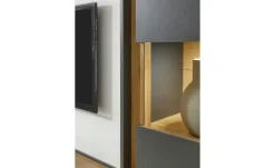 Vitrine Cande | 3 Stück, Anthrazit, Eiche (Nachbildung)