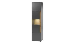 Vitrine Cande | 3 Stück, Anthrazit, Eiche (Nachbildung)