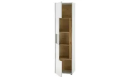 Vitrine Cande | 3 Stück, Weiß, Eiche (Nachbildung)