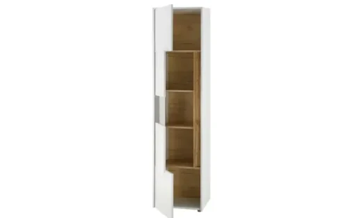 Vitrine Cande | 3 Stück, Weiß, Eiche (Nachbildung)