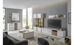 Vitrine Hortuna | Weiß, Eiche (Nachbildung) | Höffner