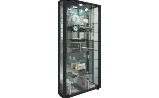 Vitrine Lumo | Schwarz, Schwarz | Möbel Höffner