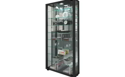 Vitrine Lumo | Schwarz, Schwarz | Möbel Höffner