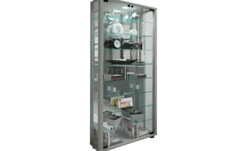 Vitrine Lumo | silberfarben, silberfarben | Höffner