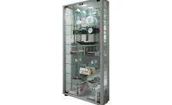 Vitrine Lumo | silberfarben, silberfarben | Höffner