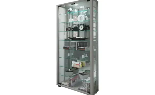 Vitrine Lumo | silberfarben, silberfarben | Höffner
