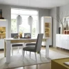 Vitrine mit Softclose Losini | Weiß, Goldfarben