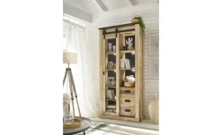 Vitrine Sintra | Eiche (Nachbildung), Anthrazit, holzfarben, antik
