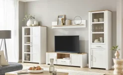 Vitrine Toneo | Eiche (Nachbildung), Weiß | Höffner