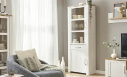 Vitrine Toneo | Eiche (Nachbildung), Weiß | Höffner