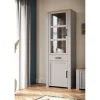 Vitrine Toneo | Eiche (Nachbildung), Grau | Höffner