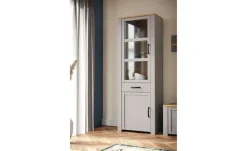 Vitrine Toneo | Eiche (Nachbildung), Grau | Höffner