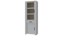 Vitrine Toneo | Eiche (Nachbildung), Grau | Höffner