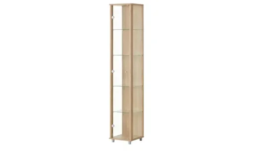 Vitrine, 1-türig BEN | Nussbaum (Nachbildung), transparent