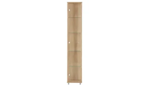 Vitrine, 1-türig BEN | Nussbaum (Nachbildung), transparent