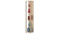 Vitrine, 1-türig BEN | Nussbaum (Nachbildung), transparent