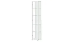 Vitrine, 1-türig BEN | Weiß, matt, transparent