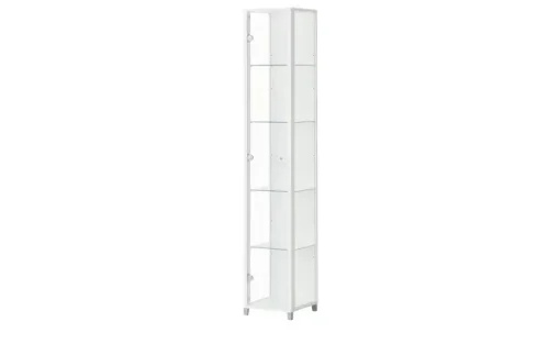 Vitrine, 1-türig BEN | Weiß, matt, transparent