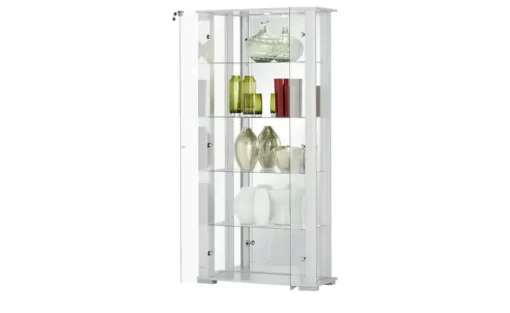 Vitrine, 2-türig Filaga | silberfarben, transparent