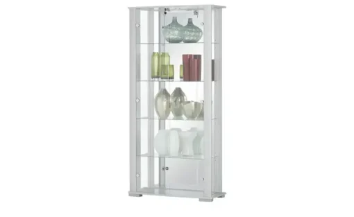 Vitrine, 2-türig Filaga | silberfarben, transparent