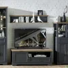Vitrine Varese | Graphit, Asteiche (Nachbildung)