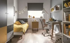 VOX Kleiderschrank Concept | 103,2 cm, Weiß, Graphit, Gelb, Grau, Eiche