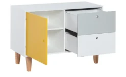 VOX Kommode Concept | 71,3 cm, Weiß, Gelb, Grau, Eiche