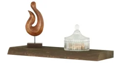 Wandbord mit Baumkante Farini | 60 cm, Pinie, Walnuss (Nachbildung), gebeizt