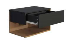 Wandschublade Usal | Schwarz, Eiche (Nachbildung)