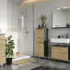 Waschbeckenunterschrank Seddiner See | Eiche (Nachbildung), Graphit