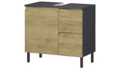 Waschbeckenunterschrank Seddiner See | Eiche (Nachbildung), Graphit