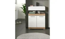 Waschbeckenunterschrank WALDSEE, Breite 60cm, 2 Tür, 2 Fächer, mit Siphonausschnitt, MDF-Front, in verschiedenen Farben erhältlich, Badmöbel, Badschrank, Kommode, Bad Waldsee