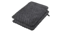 Waschhandschuh (16 x 21cm), 2er-Set Grau (Schiefer) 4006