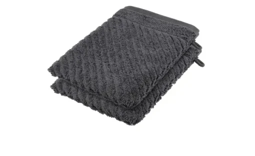 Waschhandschuh (16 x 21cm), 2er-Set Grau (Schiefer) 4006